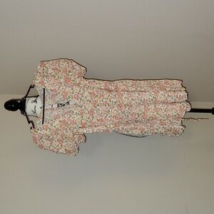 American Eagle Floral Pink Romper Medium